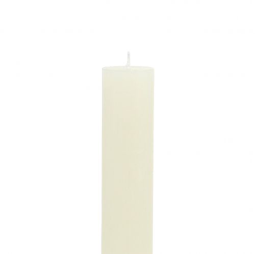 Article Bougies coniques de couleur unie crème 34mm x 240mm 4 pcs