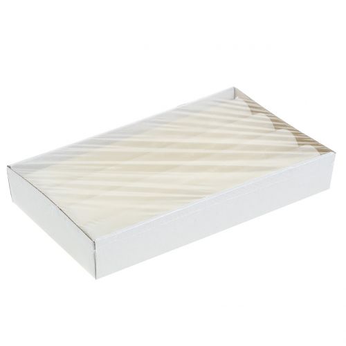 Article Bougies coniques de couleur unie crème 34mm x 240mm 4 pcs