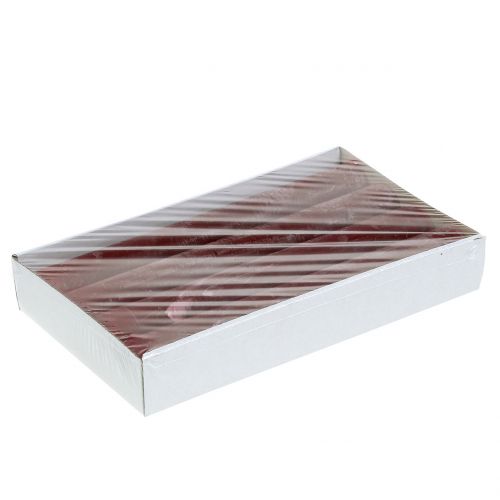 Floristik24 Bougies colorées unies rouge foncé 34mm x 300mm 4pcs
