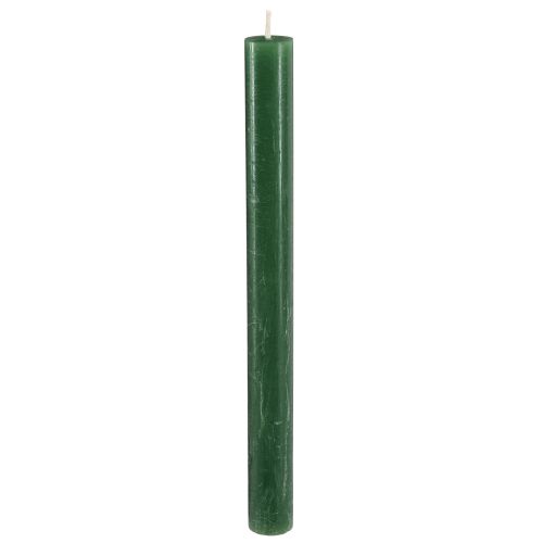 Article Bougies coniques, bougies unies, vert foncé, 21×240mm, 12 pièces