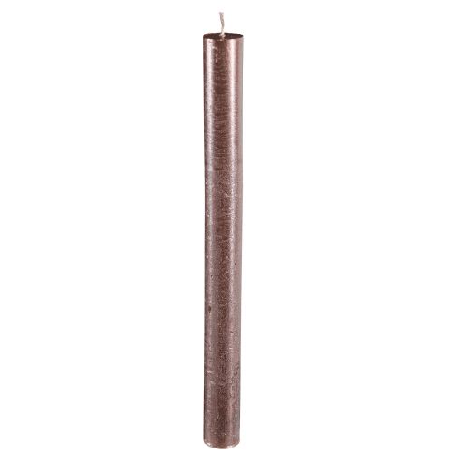 Article Bougies coniques couleur unie cuivre métallisé 21×240mm 12 pcs