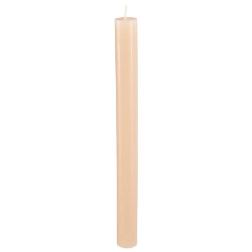 Bougies coniques teintes orange pêche 21×240mm 12pcs