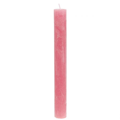 Article Bougies colorées dans le rose 34mm x 300mm 4pcs