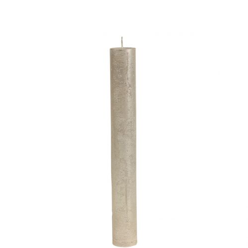 Floristik24 Bougies coniques couleur champagne unie 34mm x 240mm 4 pcs
