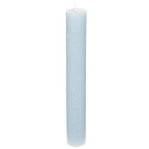 Lot de 4 bougies chandelles bleu clair en cire 34 x 240 mm acheter | Floristik24.fr