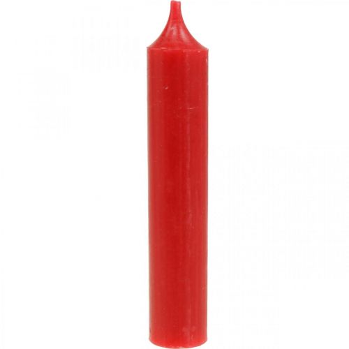 Floristik24 Bougies coniques Bougies courtes Décoration rouge Noël Ø21/110mm 6 pièces