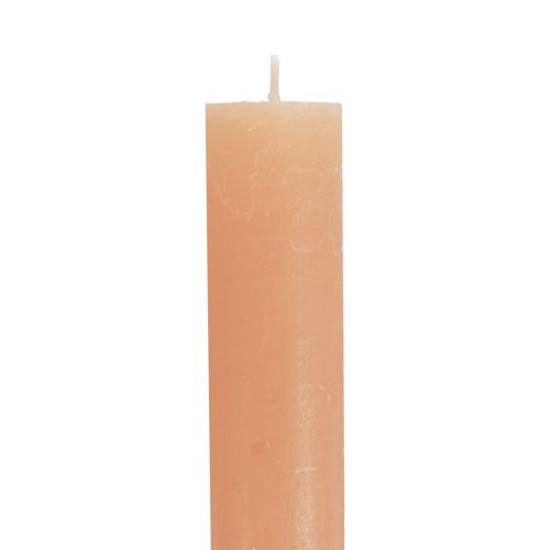 Article Bougies coniques bougies pêche de couleur unie orange 34×300mm 4pcs