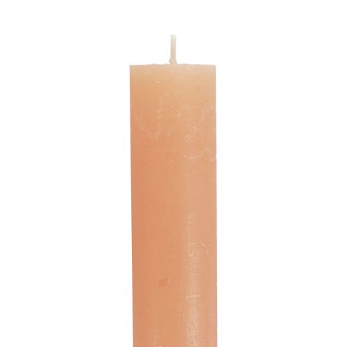 Article Bougies coniques bougies pêche de couleur unie orange 34×300mm 4 pcs