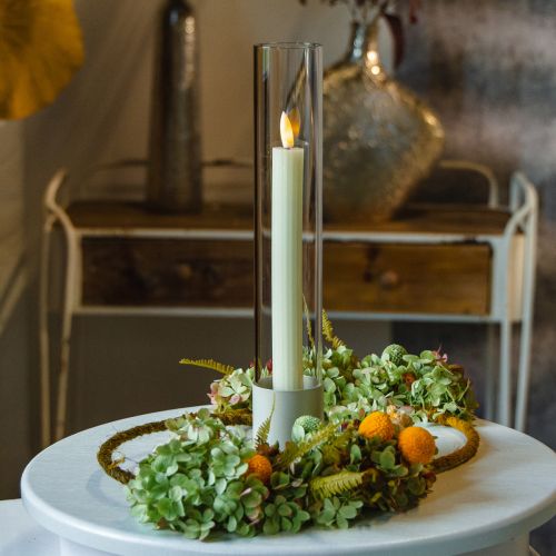 Chandelier moderne en métal avec cylindre en verre et base 31 cm | Floristik24.fr