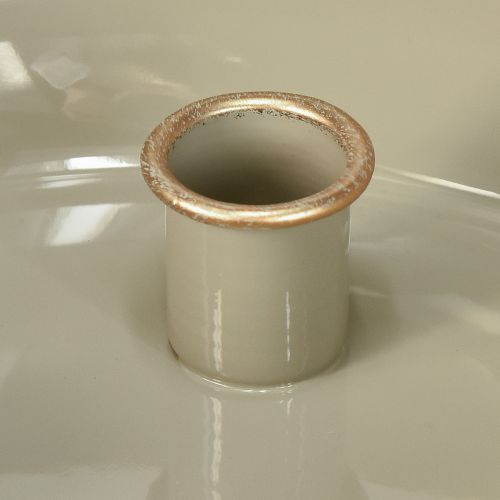 Article Bougeoir 4 bougies coupe métal gris doré 22,5cm