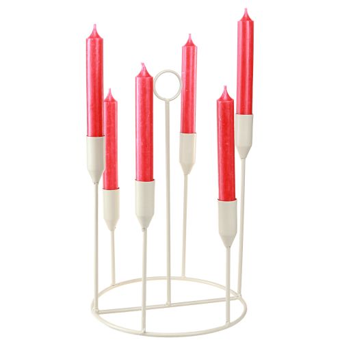 Article Bougeoir conique 6 bougies bougeoir gris Ø20cm H31cm