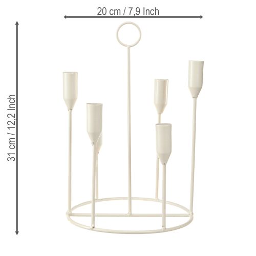 Article Bougeoir conique 6 bougies bougeoir gris Ø20cm H31cm
