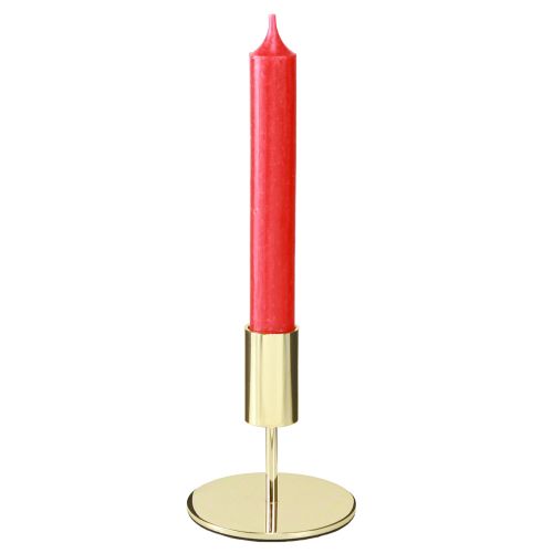 Article Bougeoir moderne doré en métal H10 cm 4 pièces