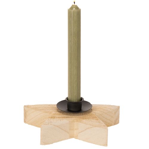 Chandelier étoile en bois 16