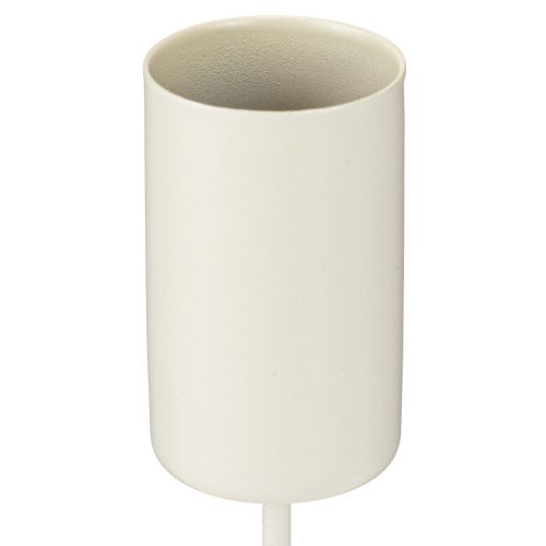 Floristik24 Bougeoir en métal sur piquet, beige, H11cm, 4 pièces