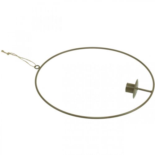 Floristik24 Anneau décoratif pour suspendre Candle Holder Loop Marron Ø30cm