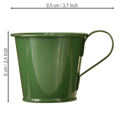 Article Bougeoir conique coupe bougeoir vert foncé H6cm 6pcs