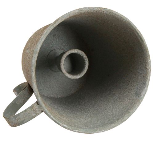 Article Bougeoir conique coupe vintage décoratif gris Ø11cm H11cm