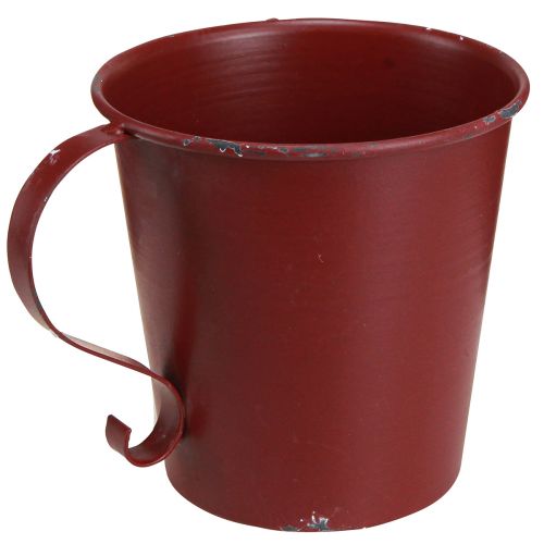 Article Bougeoir conique coupe vintage décoratif rouge vin Ø11cm H11cm