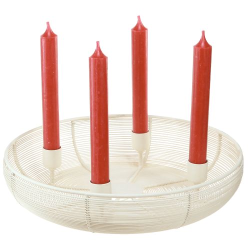 Article Bougeoir pour 4 bougies, coupe à bougie crème Ø29cm