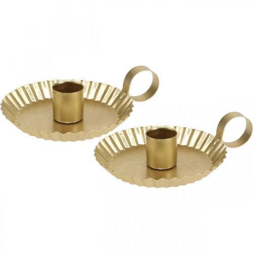 Bougeoir bougeoir en métal doré Ø9,5cm 4pcs