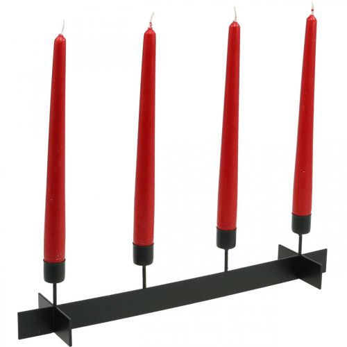 Article Bougeoir noir, bougeoir couronne de l'avent 40cm H8cm