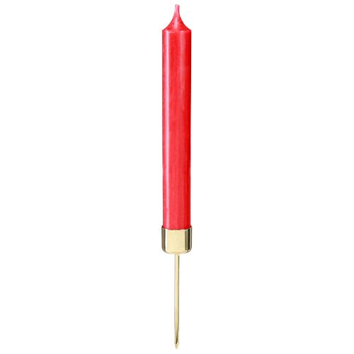 Article Bougeoir bâton à brancher doré Ø22mm H10,5cm 12 pcs