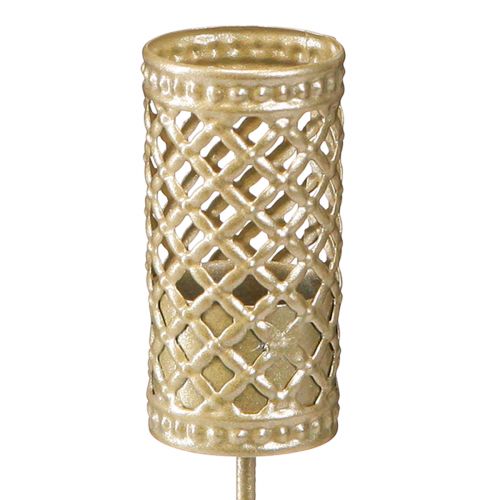 Article Bougeoir pour chandelle à piquer Or mat Ø24mm H10cm 4 pcs