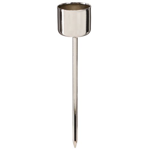 Article Bougeoir bâton à brancher argent Ø22mm 10,5cm 12 pcs