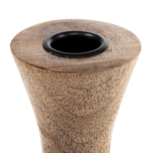 Article Bougeoir bâton bougeoir en bois naturel Ø6cm H20cm