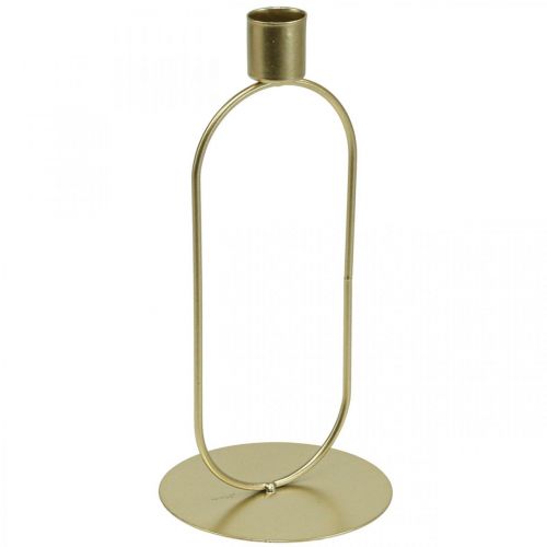 Floristik24 Bougeoir Bougeoir Ovale Doré Ø10cm H21cm