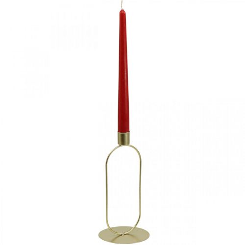 Floristik24 Bougeoir Bougeoir Ovale Doré Ø10cm H21cm
