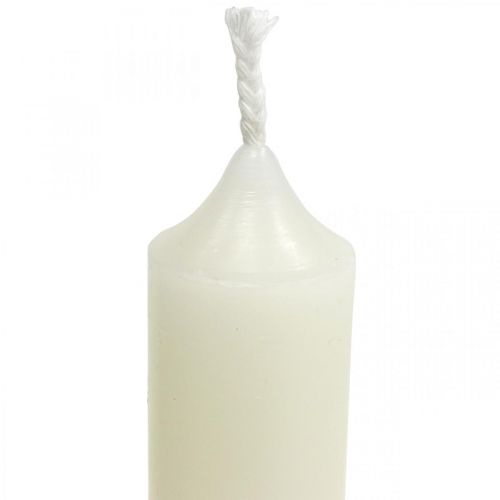 Floristik24 Bougies tiges courtes Bougies crème pour arrangements Ø22/110mm 6pcs