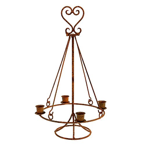 Floristik24 Support avec porte-bougies dʻarbre marron Ø16cm H27cm