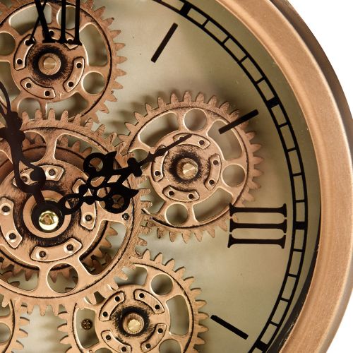 Article Horloge Steampunk avec réveil à chiffres romains 23x8x29,5cm