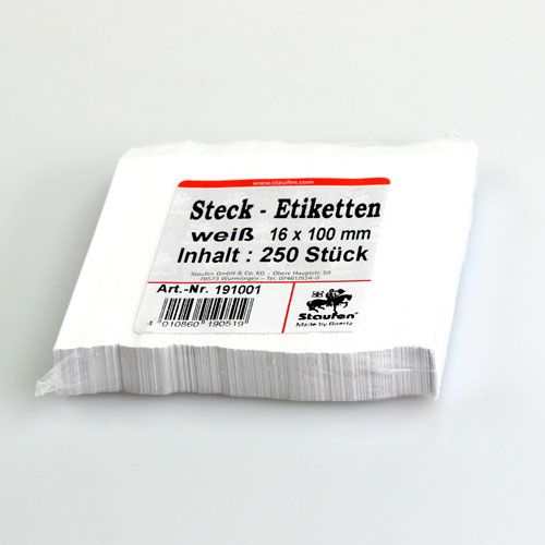 Article Étiquettes enfichables 16 mm x 100 mm 250 pièces