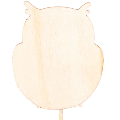 Piques décoratives hiboux en bois pour bouquets et pots de fleurs 31 cm, lot de 12 | Floristik24.fr