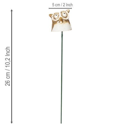 Piquet décoratif en céramique en forme de hibou pour plantes, 26 cm, lot de 2 | Floristik24.fr