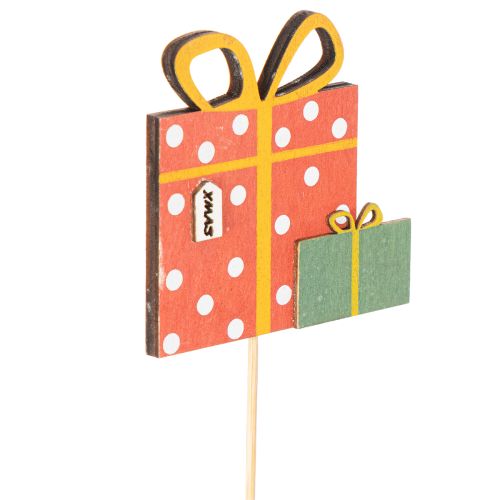 Piquets décoratifs en bois cadeaux colorés 31 cm 12 pièces | Floristik24.fr