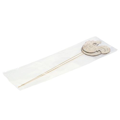 Floristik24 Cheville en bois coq, poule 7cm - 8.5cm 2pcs