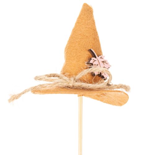 Décorations sur pique chapeau de sorcière en feutrine 28 cm lot de 12 | Floristik24.fr