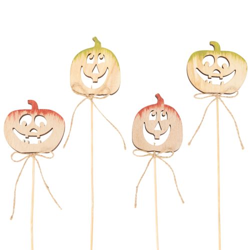 Lot de 12 piques décoratives citrouille en bois Halloween 31 cm acheter | Floristik24.fr
