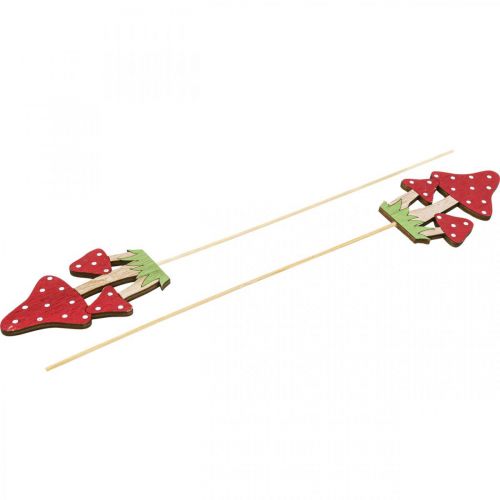 Floristik24 Bouchon de fleur décoration d'agaric mouche champignon décoration d'automne 10cm 18 pcs