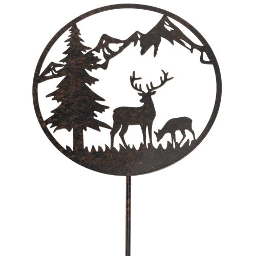 Décoration extérieure en métal - Motif cerfs et sapin - 100 cm acheter | Floristik24.fr