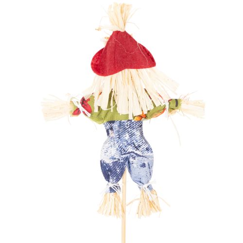 Lot de 6 piques décoratives épouvantails en bois et tissu 37 cm | Floristik24.fr