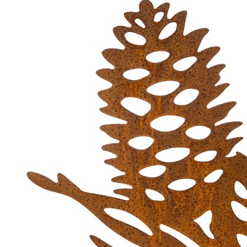 Piquet décoratif en métal motif pomme de pin 96 cm | Floristik24.fr