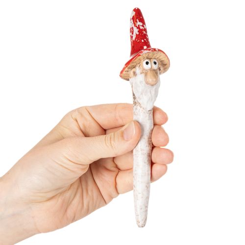 Figurines de Nains en Céramique avec Chapeau Champignon, 17 cm, Lot de 2 | Floristik24.fr