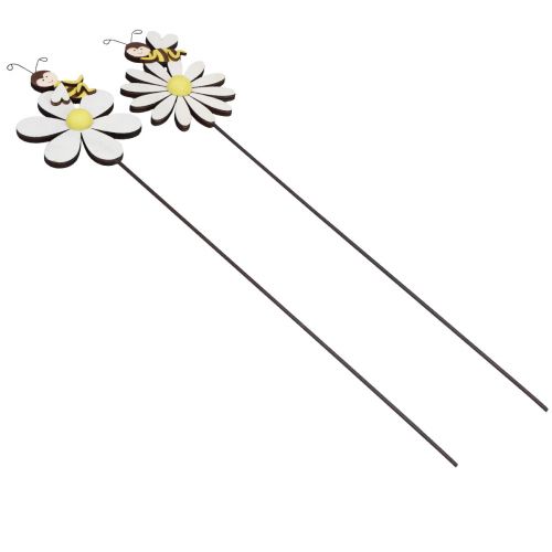Article Décoration de printemps bouchon de fleur décoration d'abeille 11 × 7,5 cm 6 pièces