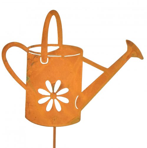 Article Bouchon de fleur en métal rouille décoration arrosoir 10x8,5cm 4 pièces