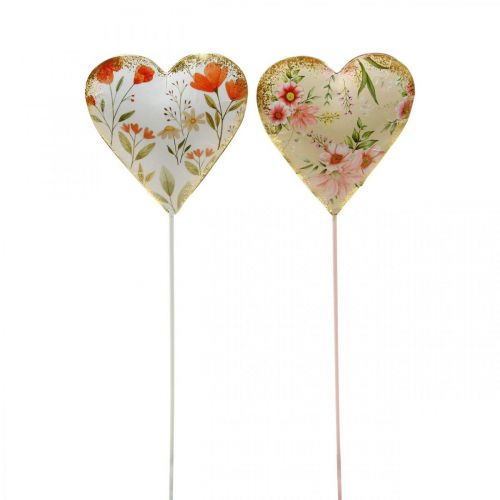 Bouchon fleur coeur Bouchon décoratif coeur fleurs 8×1.5×8cm 4pcs